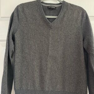 Banana Republic Charcoal Gray V-Neck Sweater